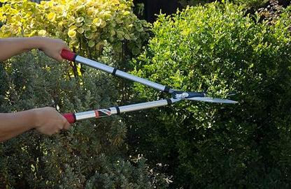 Kimura® Pro Telescopic Garden Shears - Premium Hedge Shears, Patented Gearing Technology, Lightweight Extendable Aluminium Handles, Japanese SK5 Steel Blades, Heavy Duty Gardening Shears - 25" - 34" - size: 25"-34"