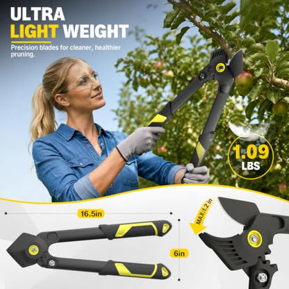 Jardineer Anvil Lopper for Tree Trimming, 16.5 Inch Branch Cutter