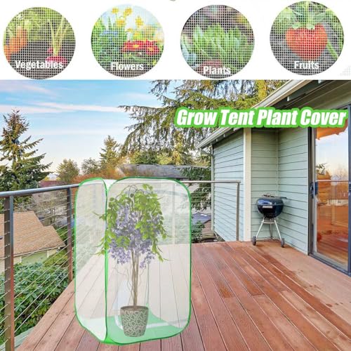 36" Garden Mesh Plant Enclosure Cover, Pop-up Garden Mesh Plant Cover for Pests, Bird and Pest Protection Guard for Fruit, Vegetables, Flowers and Herbs(1Pcs 24x24x36in Having Bottom) - style: 1Pcs 24x24x36in Having bottom