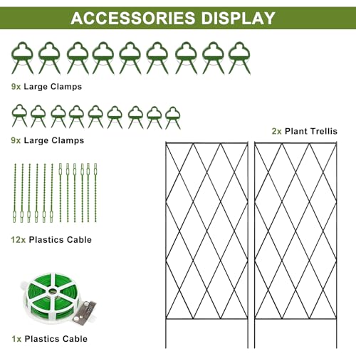 Cucumber Trellis 2 Pack,Foldable A-Frame Garden Trellis - color: Pitch Black, size: 39.4" H