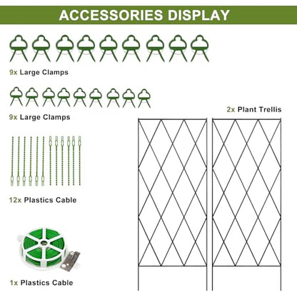Cucumber Trellis 2 Pack,Foldable A-Frame Garden Trellis - color: Pitch Black, size: 39.4" H