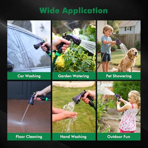 RESTMO Garden Hose Nozzle Heavy Duty, Hose Spray Nozzle for Garden Hose - color: Purple
