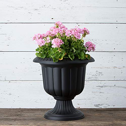 Root & Vessel Classic Urn, Black, 19-Inch - color: Black, size: 19 Inch