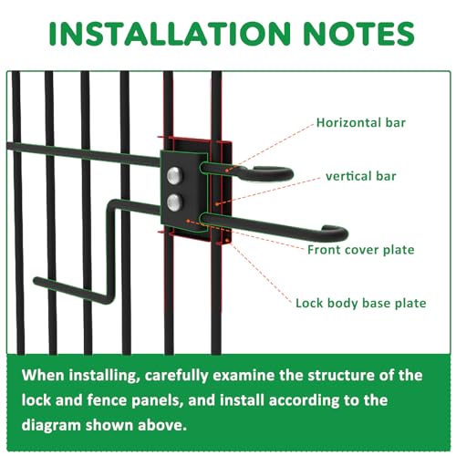 Garden Fence Animal Barrier with Gate, 10 Panels No Dig Dog Fence Outdoor - size: 10 Pack - 32 in (H) x23.6 ft (L) with Gate
