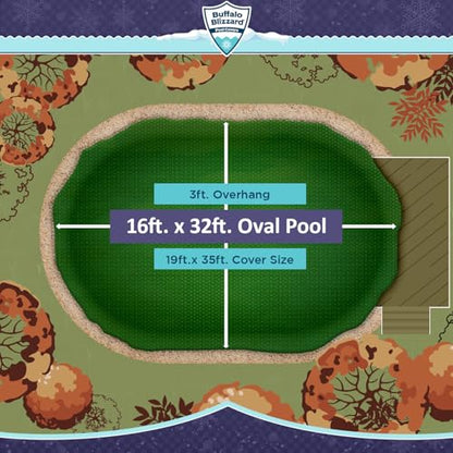 Buffalo Blizzard Leaf Net Cover - size: 16' x 32' Oval