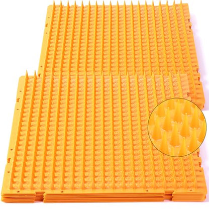 Nuanchu 16 Pack Cat Mat with Spikes, Pet Deterrent Outdoor, Orange - color: Orange