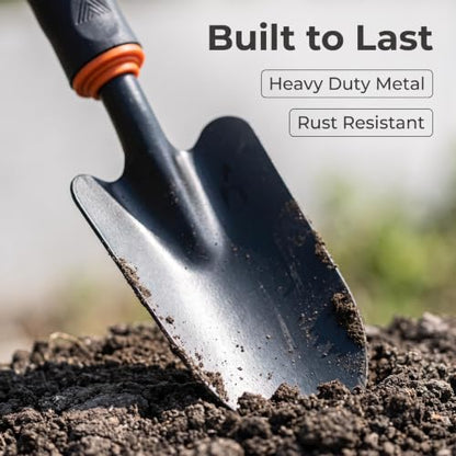 Heavy Duty Garden Trowel with Ergonomic Grip for Digging and Planting - color: Extra Large Garden Shovel（