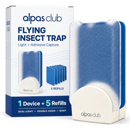 Plug-in Flying Insect Trap for Gnats & Fruit Flies, 1 Device + 5 Refills - size: 1 Device + 5 Refills