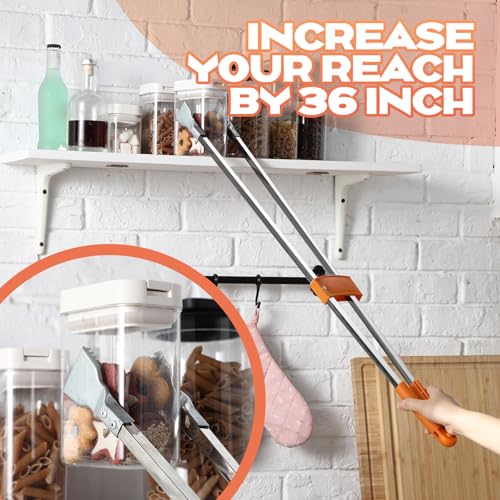 4 Pack 36" Reacher Grabber Tool, Lightweight Litter Pick up Sticks