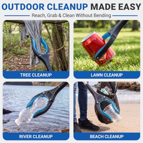 Grabber Reacher Tool - 32” Extra Long Foldable Gripper and Reaching Tool - color: 6-pack