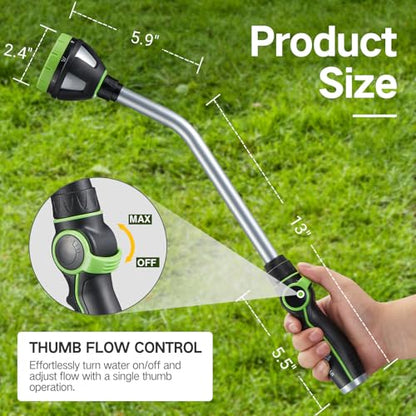 Watering Wand Heavy Duty,19-Inch Long Hose Nozzle Sprayer - size: 19 Inch
