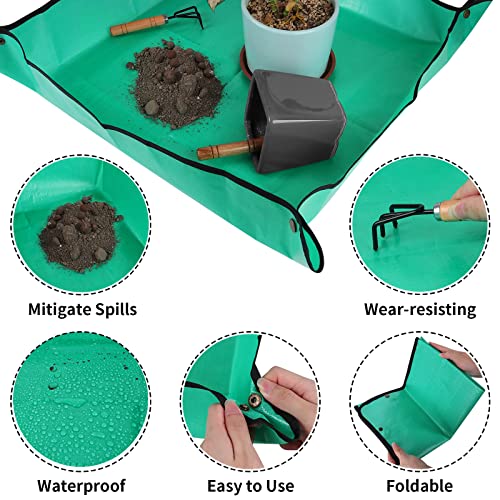 39.4" x 39.4" Extra Large Plant Repotting Mat, Waterproof Repotting Tray for Indoor Plants Potting Soil, Gardening Tray Mat, Portable Potting Tray Soil Mat for Indoor House Plants Succulents Orchid - size: Extra Large 39.4 x 39.4"