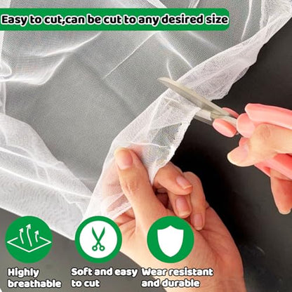 Mosquito Netting,10 × 50 Ft Mosquito Mesh Screen for Patio,White - color: White, size: 10 x 50 Ft - 1 Pack