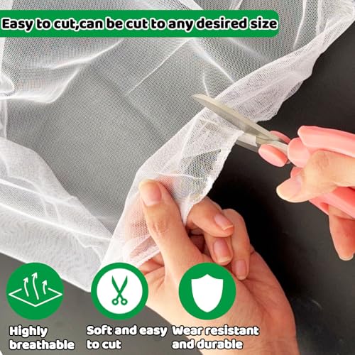 Mosquito Netting,10 × 50 Ft Mosquito Mesh Screen for Patio,White - color: White, size: 10 x 50 Ft - 1 Pack