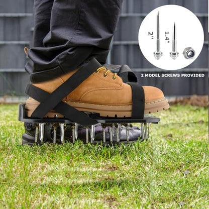 Lawn Aerator Shoes for Lawn,Aerator Shoes Tool with Adjustable Straps,Heavy Duty Spiked Aerating Shoes with 13 Heavy-Duty Metal Spikes,Perfect Aerator Lawn Tool for Lawns,Gardens and Courtyards