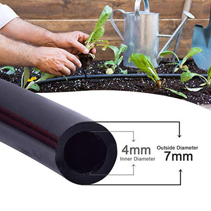 MIXC 100FT 1/4" Irrigation Tubing, 0.27" OD x 0.15" ID Drip Irrigation Hose - size: 100FT