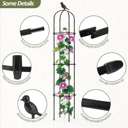 Garden Obelisk Trellis for Climbing Plants Outdoor 69" H (1 Pack) - size: 1 pack