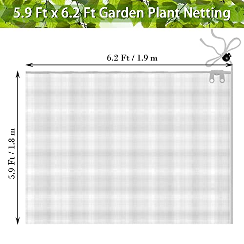 FONUNO Fruit Tree Netting with Zipper Birds Netting for Fruit Trees, White - color: White, size: 71 x 75 inch - 1 Pack