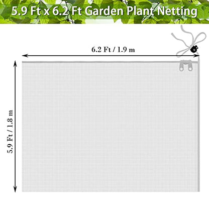 FONUNO Fruit Tree Netting with Zipper Birds Netting for Fruit Trees, White - color: White, size: 71 x 75 inch - 1 Pack