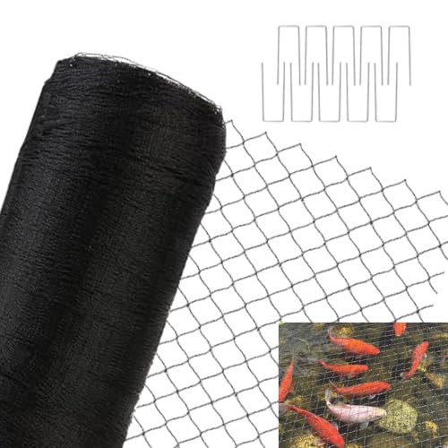 JUNFLYING 20x30 Ft Pond Netting for Leaves, 1/2 in Fine Mesh Net Cover - size: 20x30ft