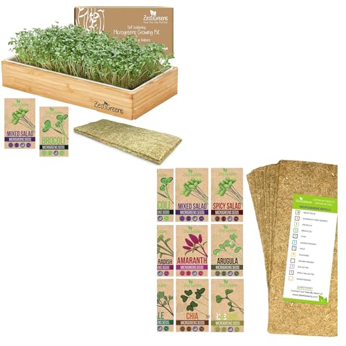 ZESTIGREENS Microgreens & 9 Seed Mat Refill