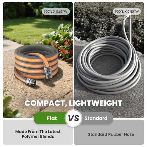 Giraffe Tools 5FT Garden Hose Lay Flat Lightweight Flexible Water Hose - size: 5FT