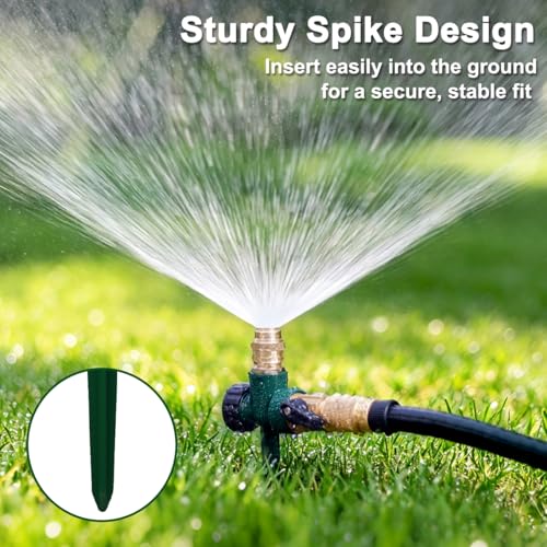 FANHAO 3-Pack Heavy-Duty Metal Lawn Sprinkler for Yard, 360° Adjustable Garden Water Sprinkler with Spike Base, Large Area Irrigation System for Lawn, Grass, Patio & Backyard