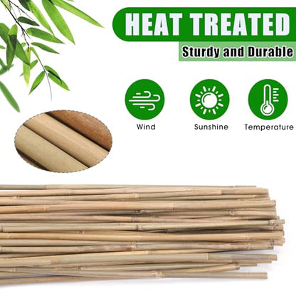 Bamboo Stakes,6Feet,50Pcs,Plant Bamboo Post,GUANGYE,Bamboo Garden Stakes - size: 6Ft,50Pack