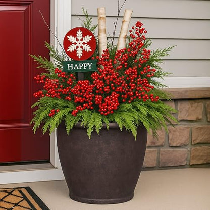 Sunnydaze Anjelica 24'' Large Plastic Planter Pot for Plants, Rust - color: Rust, size: 24 in