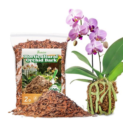 2qt Orchid Bark Horticultural Grade- Natural Mulch for Potted Plants, Root Development of Orchid Plants and Garden Soil Amendment Mix - size: 2 Quarts