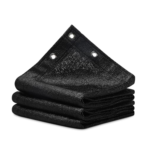 90% Sun Shade Cloth for Patio and Pergola, UV Protection HDPE Shade Net with Reinforced Edges and Grommets, Heat-Resistant Sunshade for Garden, Backyard, Deck, 8X20 FT - color: 4-black, size: 8X20FT