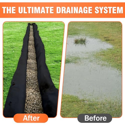 8oz 4FTx50FT Non Woven Geotextile Fabric for Drains Landscaping - size: 4' × 50'