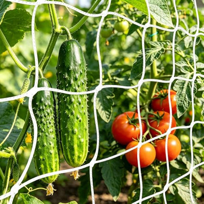 6x30 Ft Trellis Netting for Climbing Plants, Heavy Duty Garden Trellis Netting Plant Climbing Net Trelliss for Cucumber Tomato Plant Climb Net Trelliss for Bean Peas Vegetable Fruits Flowers - size: 6x30 Ft