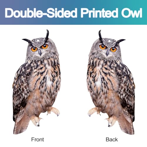 4PCS Flat Fake Owl to Keep Pigeon Away from Porch - color: Brown Owl 4pcs