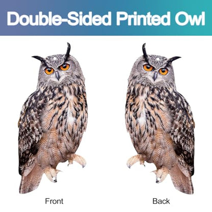 4PCS Flat Fake Owl to Keep Pigeon Away from Porch - color: Brown Owl 4pcs
