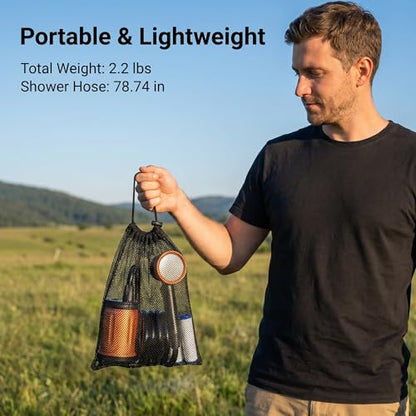 Portable Camping Shower Pump, 8000mAh, LED Display