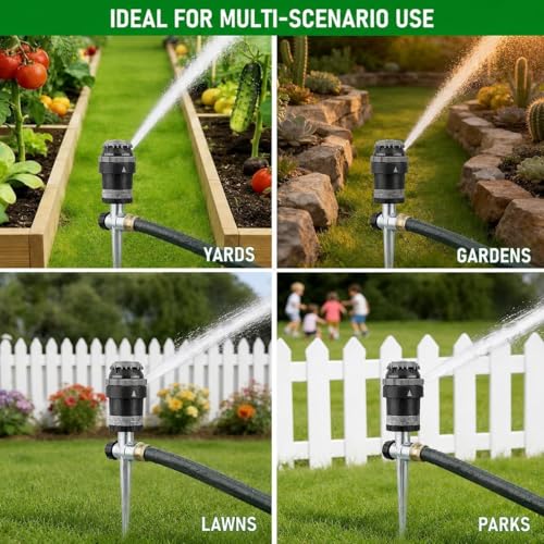 6-Pack Orbit 58573N H2O-Six Gear-Drive Sprinkler on Metal T-Spike (6)