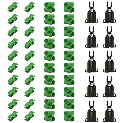 Orgrimmar 50PCS Connector Clip Set for 11mm Plant Trellis Gardening Stakes