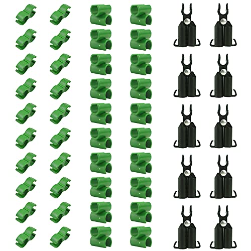 Orgrimmar 50PCS Connector Clip Set for 11mm Plant Trellis Gardening Stakes