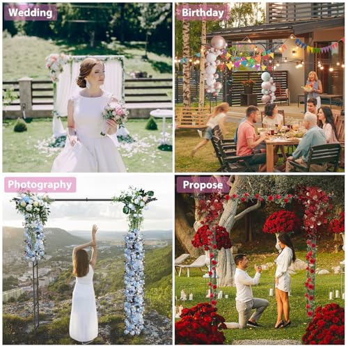 Heavy Duty Garden Arch Trellis 7FT Wedding Arch Backdrop Stand Garden Arbor