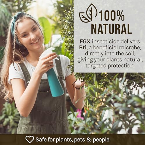 Microbe Life Hydroponics FGX Fungus Gnat Killer, Natural BTi Pest Control for Plants, Indoor Plant Pest Control to Get Rid of Gnats in Houseplants, Safe for Pets & People, 1 Gallon - size: 128 Fl Oz (Pack of 1)