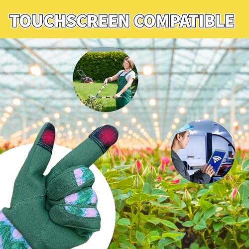 Thornproof Rose&Cactus Gardening Gloves,Gauntlet Garden Glove,Gifts - color: Green, size: Large