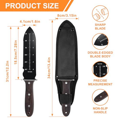 FrutPunch Hori Hori Garden Knife, Garden Tools for Weeding, Planting