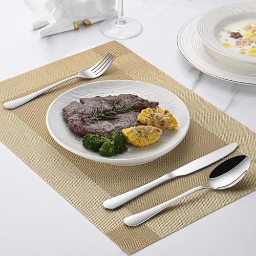 DEHOV 6.7 Inch Stainless Steel Silverware Dessert & Salad Forks Set of 8 - color: Silver112