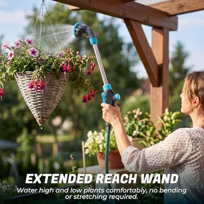 Hushee 2 Pack Garden Hose Watering Wand, 17.7 In Metal Wand, Blue - color: Blue