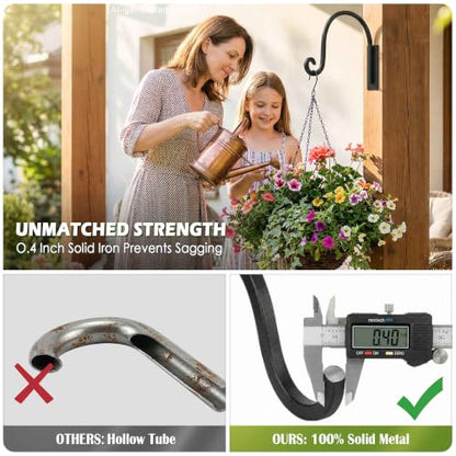 Lifyzoon Heavy Duty Plant Hanger Bracket: 35Lbs Metal Plant Hangers Outdoor - size: 1A-8“ 2PCs