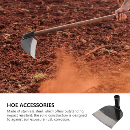 BESPORTBLE Heavy Duty Garden Hoe Tool for Weeding and Soil Loosening Solid Steel Construction Compact 7.28 Inch Hand Hoe for Backyard Gardening and Agricultural Use - size: 18.50X18.50X11.50CM
