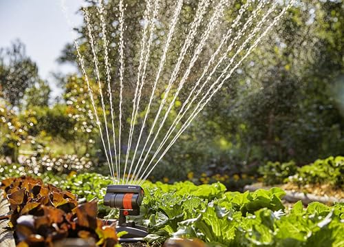 Gardena AquaZoom Compact Rectangular oscillating Sprinkler: Sprinkler for Watering Areas of 9–216 m², Range 3–18 m, Spread 3–12 m, Built-in Filter (18708-20)