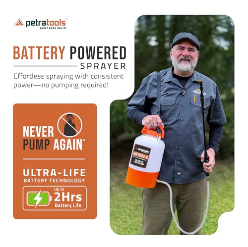 PetraTools Battery Powered Sprayer with 8 Nozzles, HD1000-S (1 Gal Pro Kit) - size: 1 Gallon ProKit