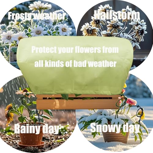 EJW Plant Covers, Freeze Protection for Plants,3 Pack 23.8"*11.8"*11.8" Frost Cloth for Plants，Plant Protectors for Winter，Frost Blankets for Plants， Used for Flower pots, Flower Boxes, Small Plants - size: 3PCS-23.8*11.8*11.8(inch)